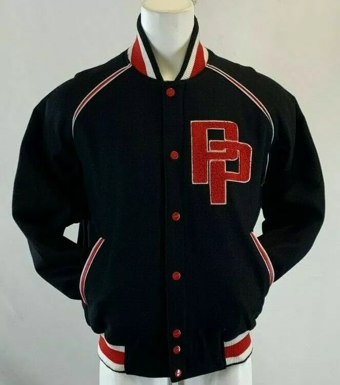Pelle Pelle Black With Red Stripes Wool Jacket