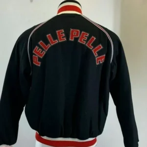 Pelle Pelle Black With Red Stripes Wool Jacket view 2