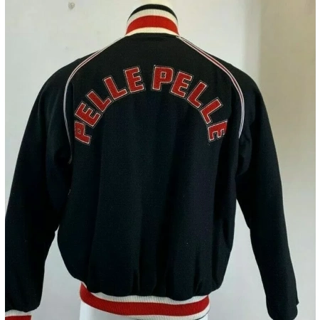 Pelle Pelle Black With Red Stripes Wool Jacket view 2