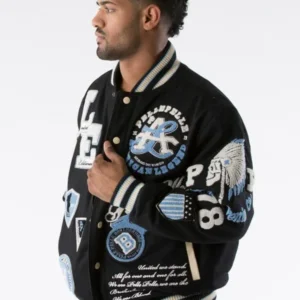 Pelle Pelle Men Black Legend Varsity Jacket | Limited Edition