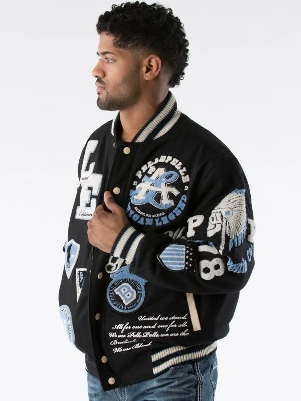 Pelle Pelle Men Black Legend Varsity Jacket | Limited Edition