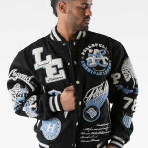Pelle Pelle Men Black Legend Varsity Jacket | Limited Edition view 3