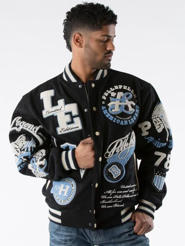 Pelle Pelle Men Black Legend Varsity Jacket | Limited Edition view 3
