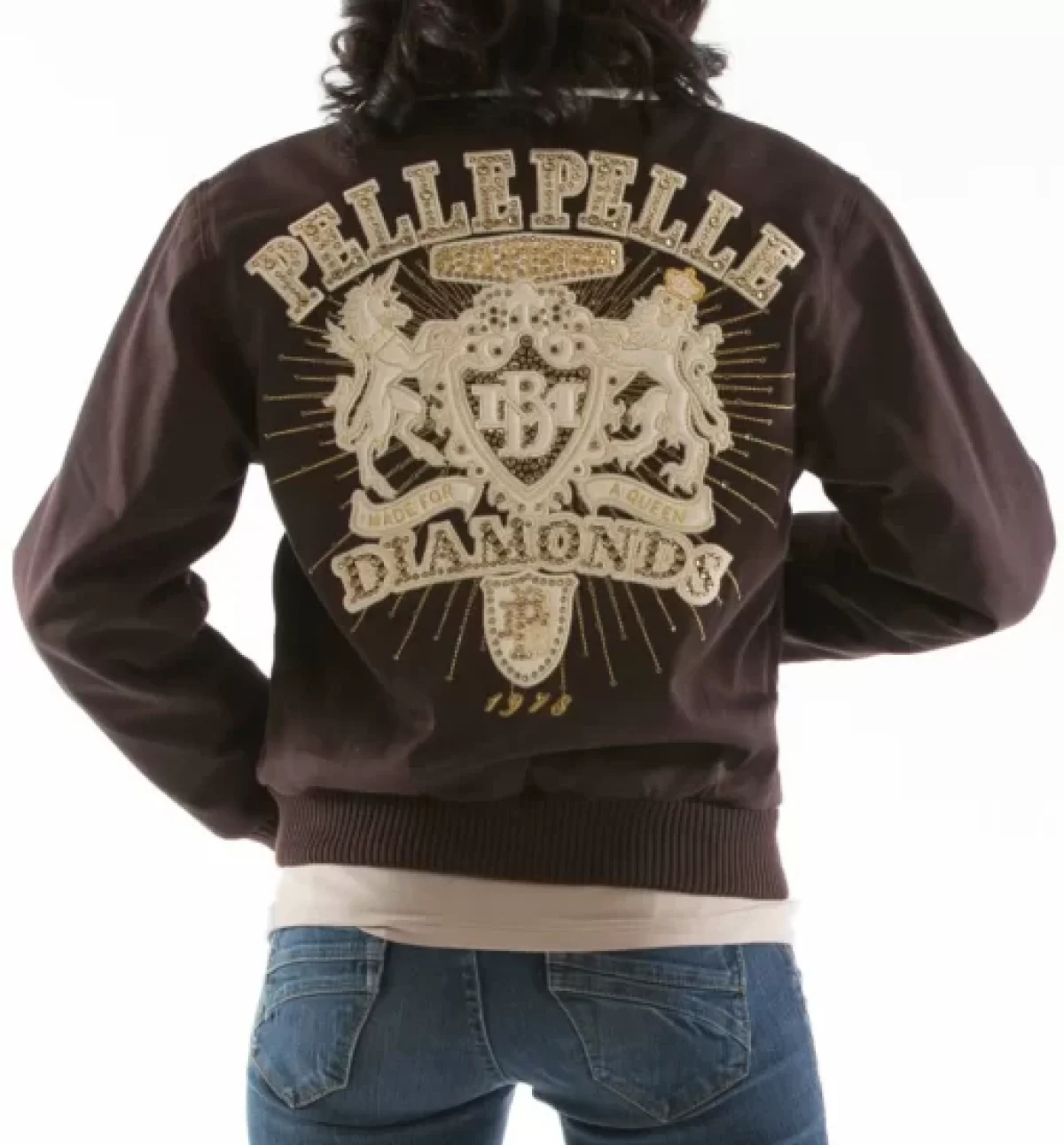 Pelle Pelle Brown Diamonds Queen Jacket