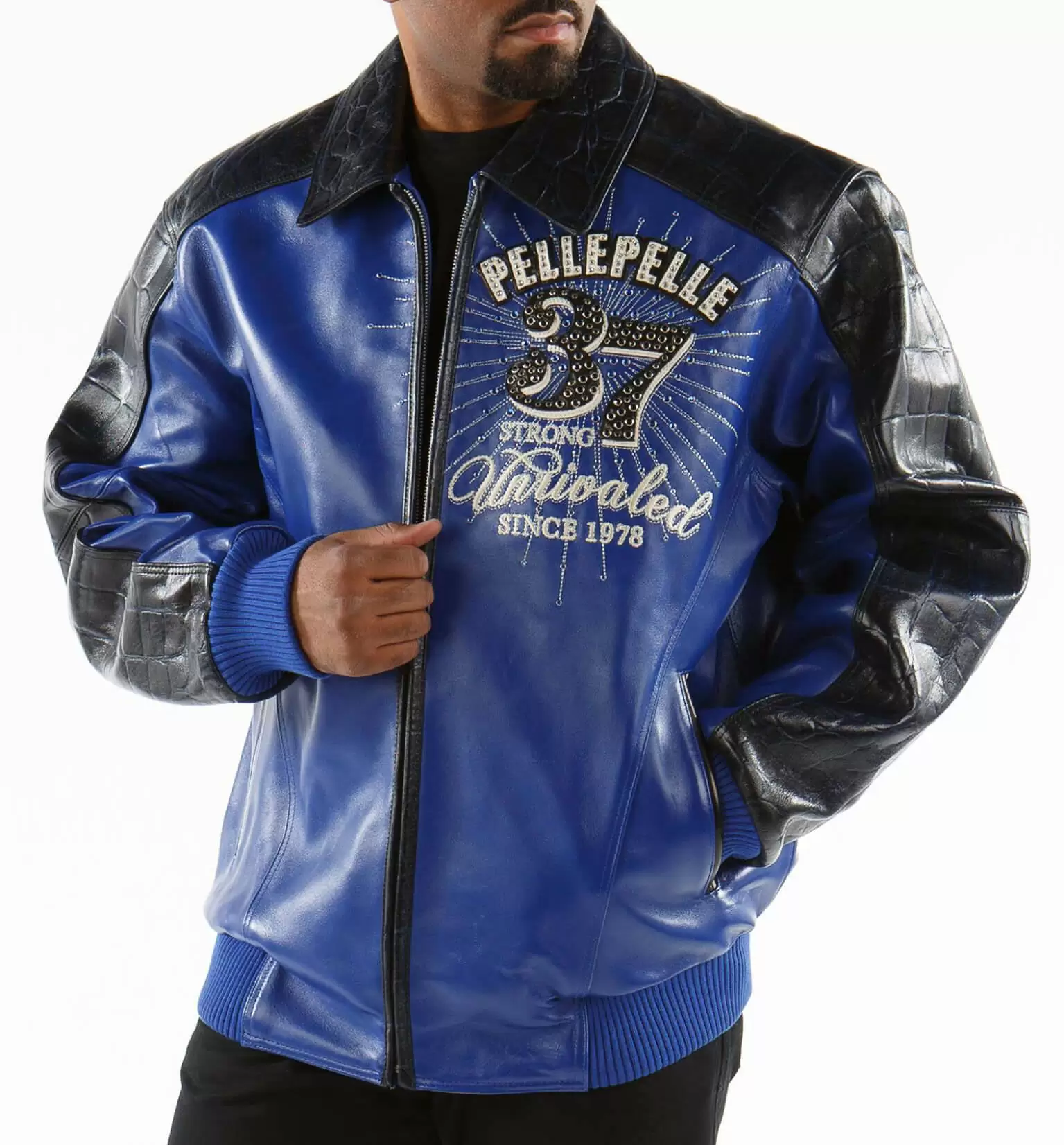 Pelle Pelle Dark Blue Unrivaled MB Jacket | Leather Jacket
