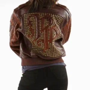 Pelle Pelle Dark Brown Studs Fur Collar Jacket view 2