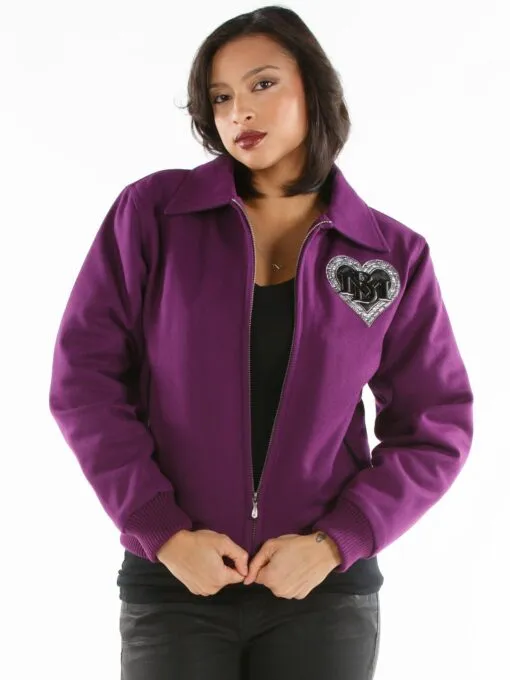 Pelle Pelle Heartbreaker Purple Wool Jacket | Women Jacket