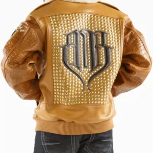 Pelle Pelle Light Brown Studded MB Jacket | Men Jacket view 2