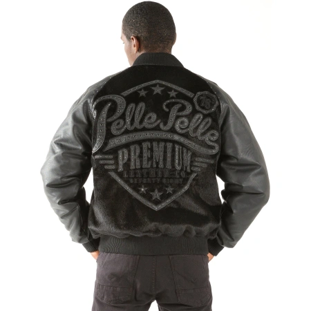 Pelle Pelle Black Leather Wool 1978 Jacket view 2