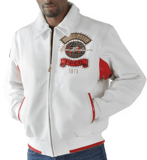 Pelle Pelle Men White World Tour MB Jacket view 2