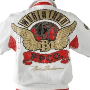 Pelle Pelle Men White World Tour MB Jacket