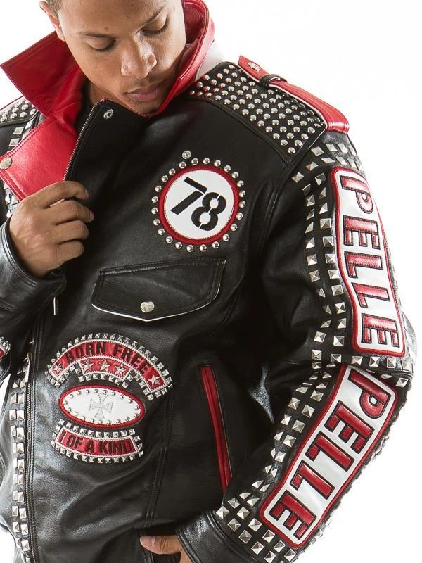 Pelle Pelle Born Free MB Studded Leather Jacket view 3
