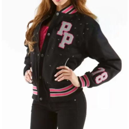 Pelle Pelle Women Black Studded Wool Jacket view 2