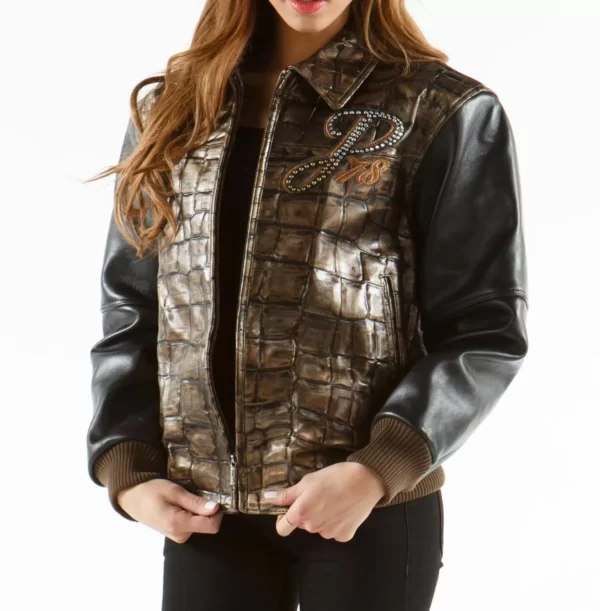 Pelle Pelle Brown Exotic Leather Jacket view 1