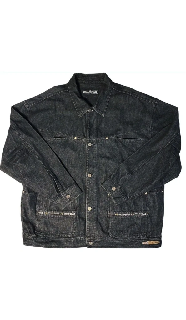 Pelle Pelle Mens Black MB Denim Jacket