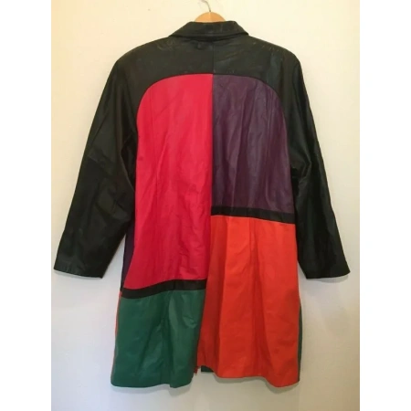 Pelle Pelle Multicolor Long Leather Coat view 2
