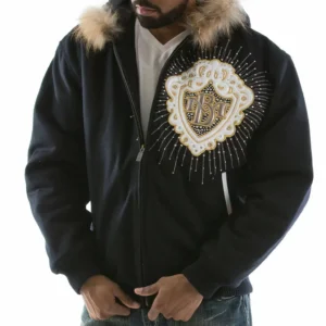 Pelle Pelle Navy Blue MB Diamond Wool Jacket