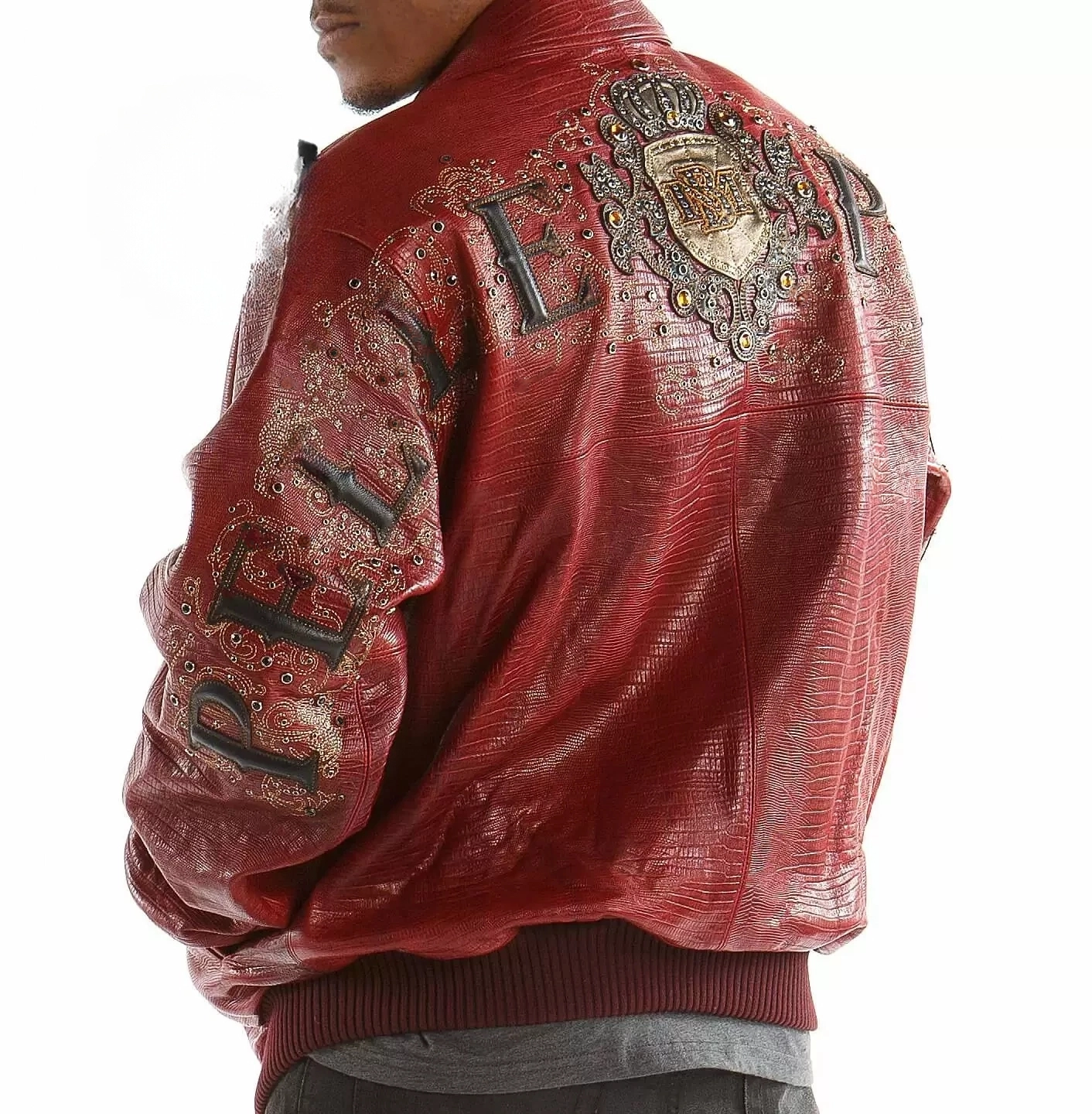Pelle Pelle Red Shoulder Crest Leather Jacket view 2