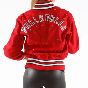 Pelle Pelle Women Red Studded Wool Jacket