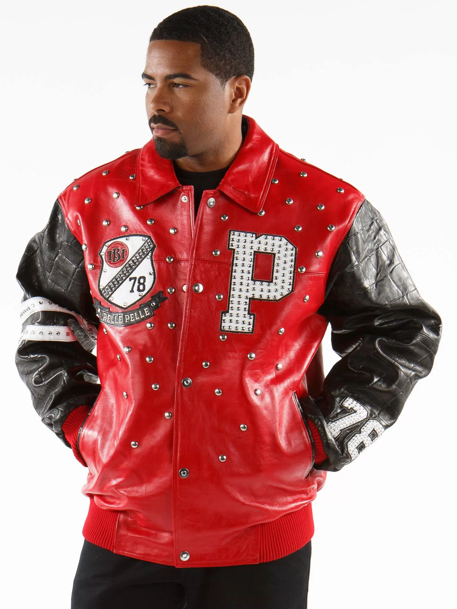 Pelle Pelle Red 1978 Studded Leather Jacket | MB Jacket view 2