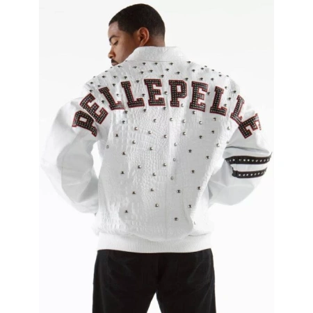 Pelle Pelle White 1978 Studded Leather Jacket | MB Jacket view 2