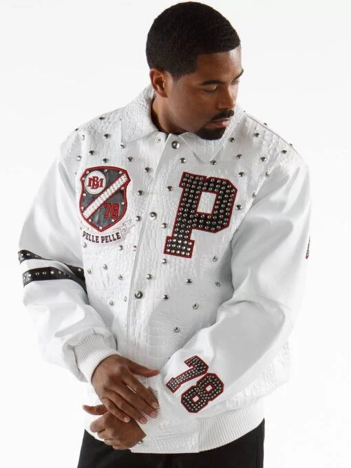 Pelle Pelle White 1978 Studded Leather Jacket | MB Jacket