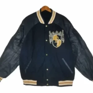Pelle Pelle Black Varsity Wool Leather Jacket