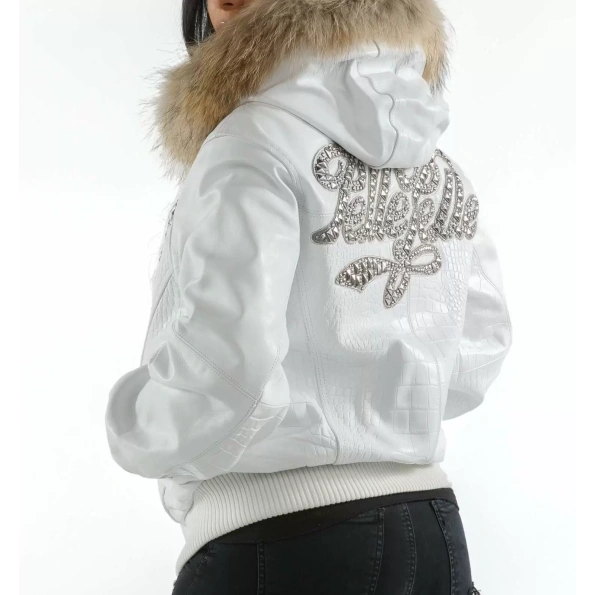 Pelle Pelle Hooded Script Leather Jacket view 2