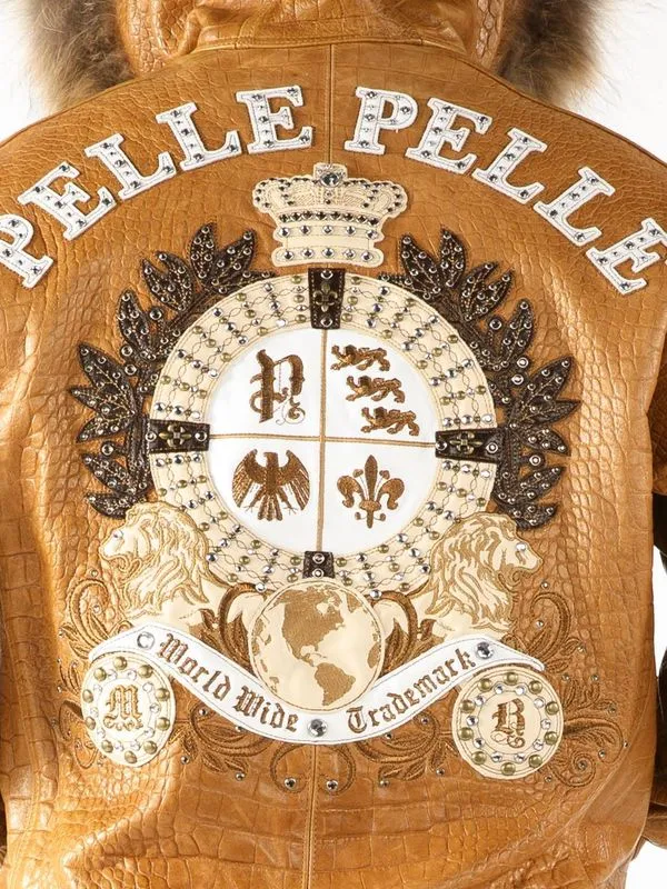 Pelle Pelle Light Brown MB Leather Jacket | Fur Hood Jacket view 2