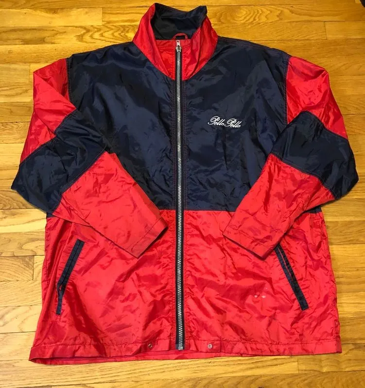 Pelle Pelle Red Black Windbreaker Jacket