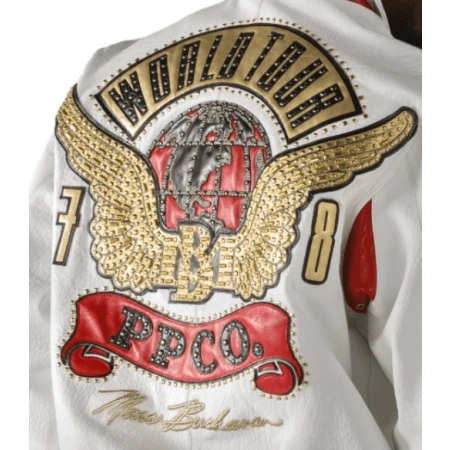 Pelle Pelle Men White World Tour MB Jacket view 3