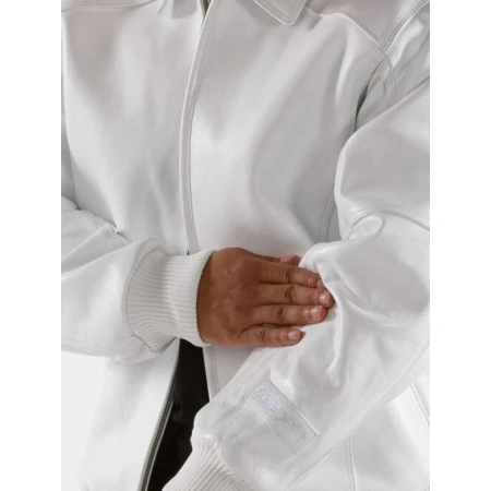 Pelle Pelle Men White Plush Leather Jacket view 3