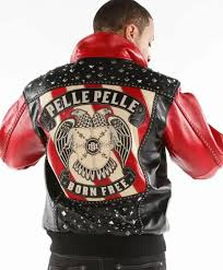 Born Free Pelle Pelle Black Red Jacket view 1