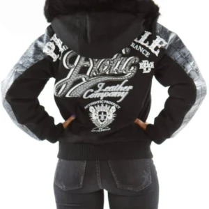 Pelle Pelle Exotic Women Fur Hood Jacket | Wool & Leather