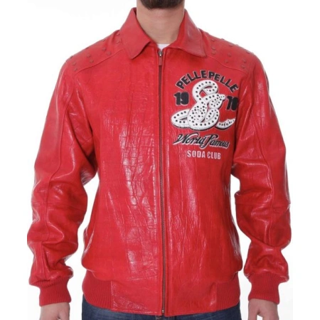 Pelle Pelle Soda Club Red Jacket view 3