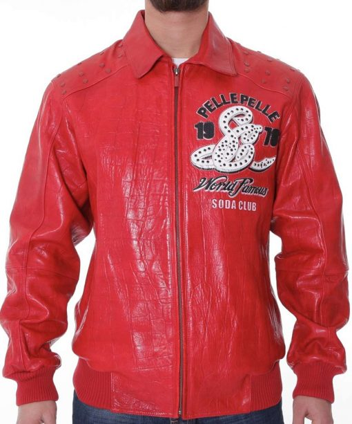 Pelle Pelle Soda Club Red Jacket view 3
