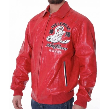 PELLE PELLE SODA CLUB RED LEATHER JACKET view 3
