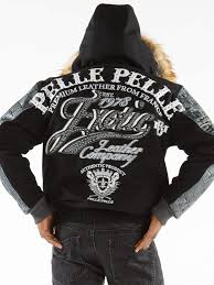 Pelle Pelle Black Exotic Fur Hood Jacket