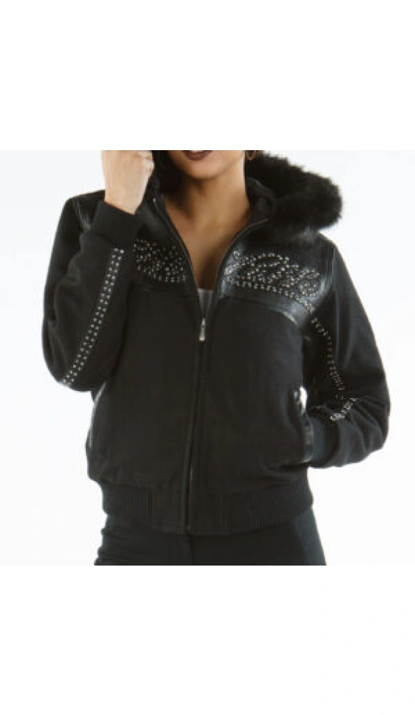 Pelle Pelle Black Hood Wool Jacket