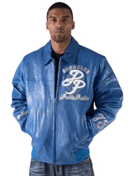 Pelle Pelle Blue Motor City Leather Jacket | SC Jacket
