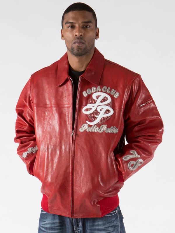 Pelle Pelle Red Motor City Leather Jacket | Soda Club Jacket view 1