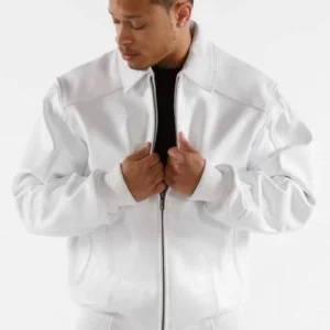 Pelle Pelle Men White Plush Leather Jacket view 2