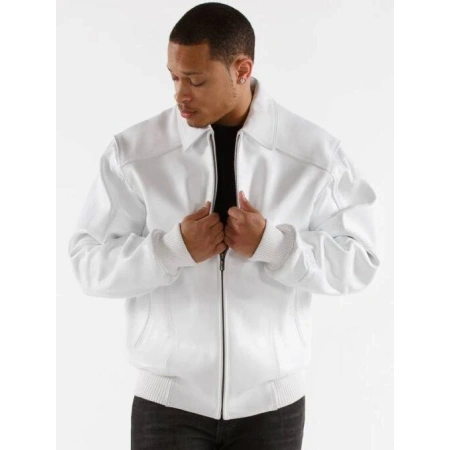 Pelle Pelle Men White Plush Leather Jacket view 2
