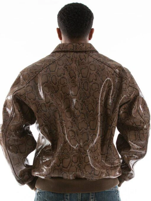 Pelle Pelle Python Print Shiny Brown Jacket