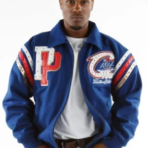 Pelle Pelle Blue Tribute Cleveland Wool Jacket