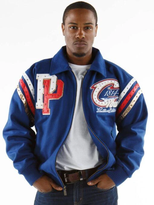 Pelle Pelle Blue Tribute Cleveland Wool Jacket view 1