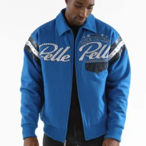 Pelle Pelle Men Live To Win Blue MB Jacket