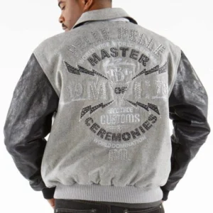 Pelle Pelle Grey MC Leather Wool Jacket view 2