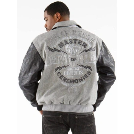 Pelle Pelle Grey MC Leather Wool Jacket view 2