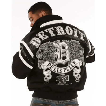 Pelle Pelle Men Black Detroit Wool Jacket view 2
